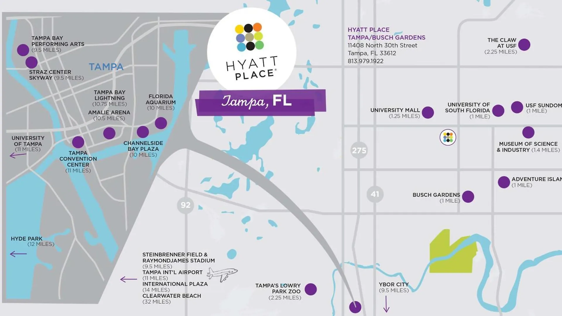 Отель Hyatt Place Tampa Busch Gardens